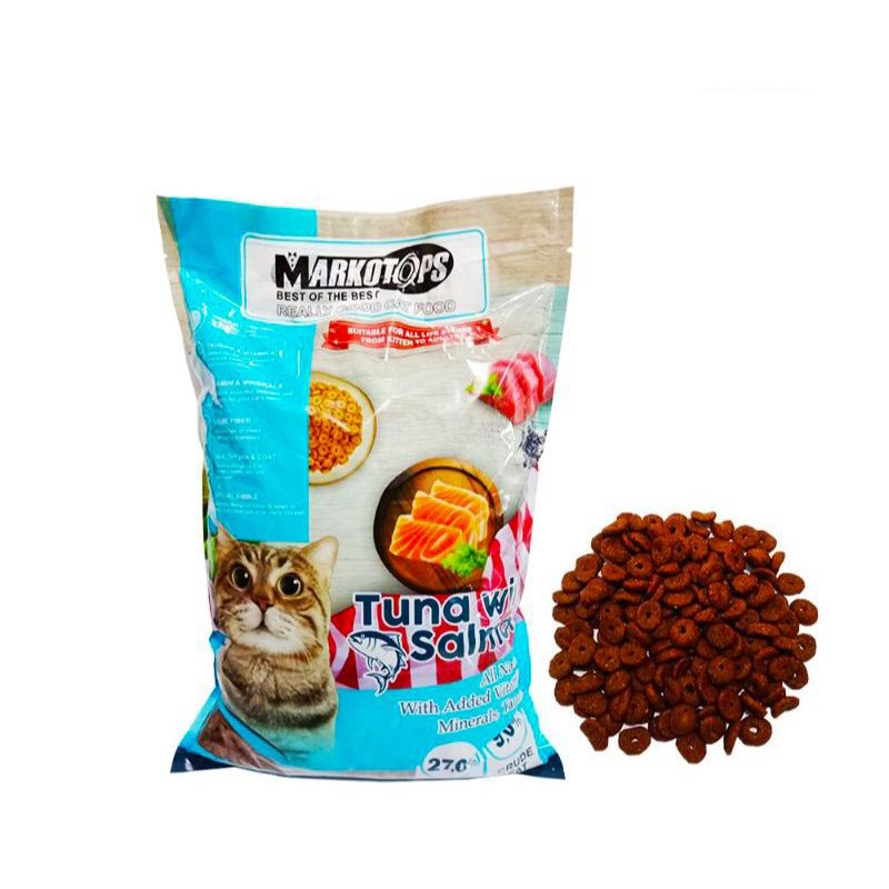 MARKOTOPS CAT FOOD 1KG REPACK ADULT KITTEN TUNA AND SALMON