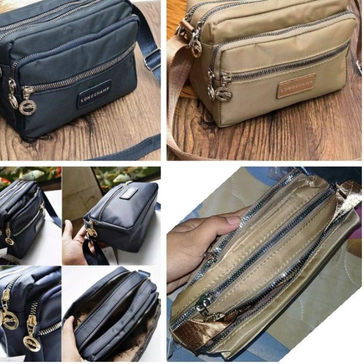 Banyak Dipakai.. Lc19 Tas Selempang Wanita Banyak Resleting Terbaru Kekinian
