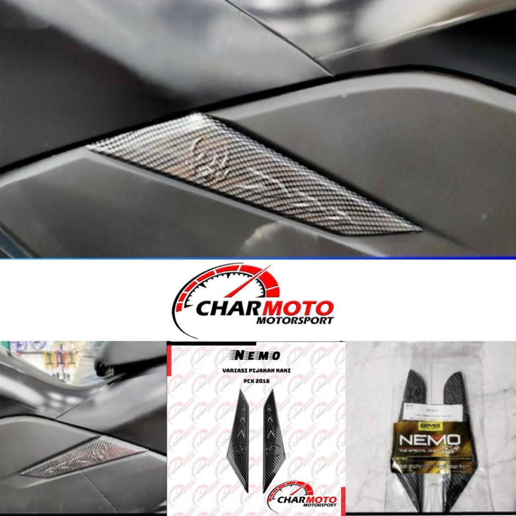 Variasi Pijakan Kaki Honda PCX 2018 Karbon Carbon Nemo Original PNP - Charmoto