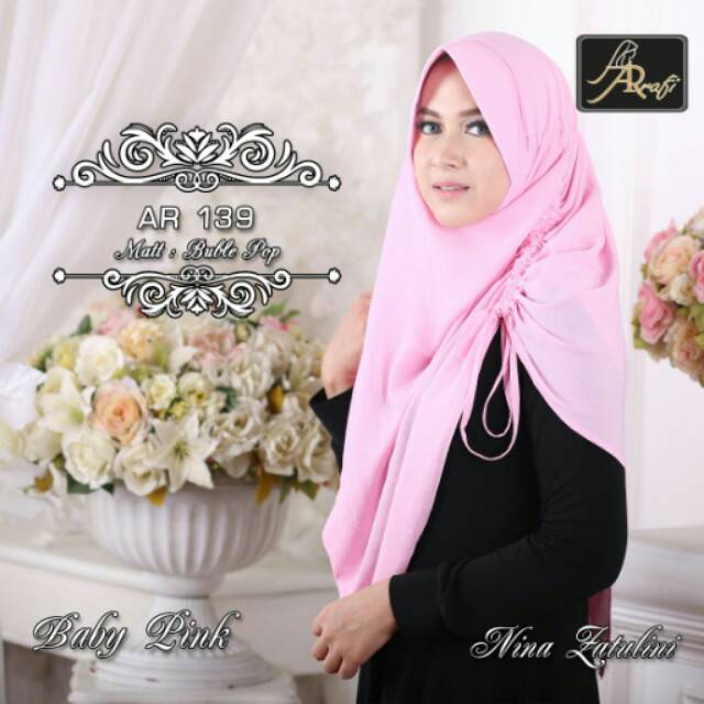 AR 139 New Hijab Ar Rafi jilbab syar'i kerudung artis NINA ZATULINI Hijab Brand murah