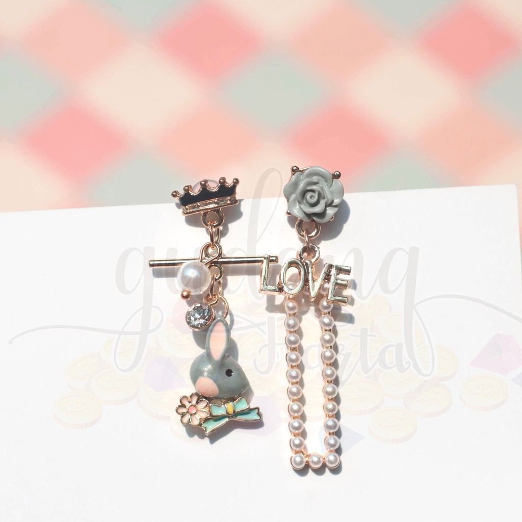 Anting Stud Korea Love Rabbit Kelinci Lucu GH 203739