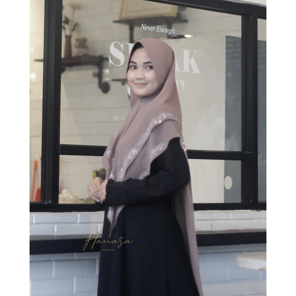 KHIMAR SITI ZAHROH PAYET. KHIMAR CERUTY PAYET. HIJAB CERUTI PAYET. KHIMAR ORIGINAL HANASA