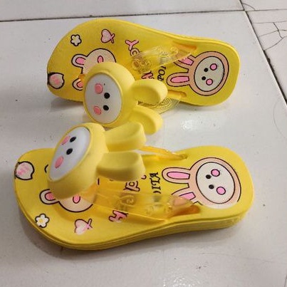 Sandal jepit anak perempuan/Sandal karet karakter kelinci