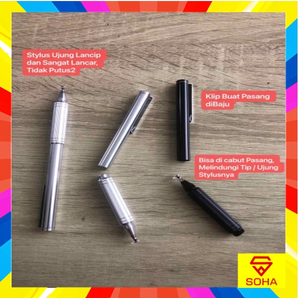 STY-017 SOHA Touch Stylus Pen Universal Dukung Semua Smartphone Android Tablet Ipad IOS Sam