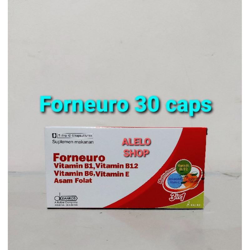 Forneuro 30 caps multi vitamin B1 B12 B6 E asam folat suplemen kesehatan kalbe multivitamin sehat