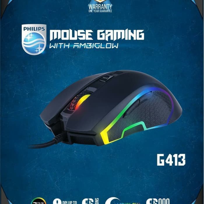 Philips G413 Gaming Mouse RGB with Ambiglow