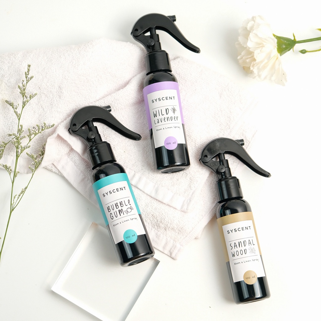 Syscent Room &amp; Linen Spray (Anti Bacterial) 100ml | Parfum Mobil / Pewangi Ruangan / Pewangi Mobil / Pengharum Mobil |