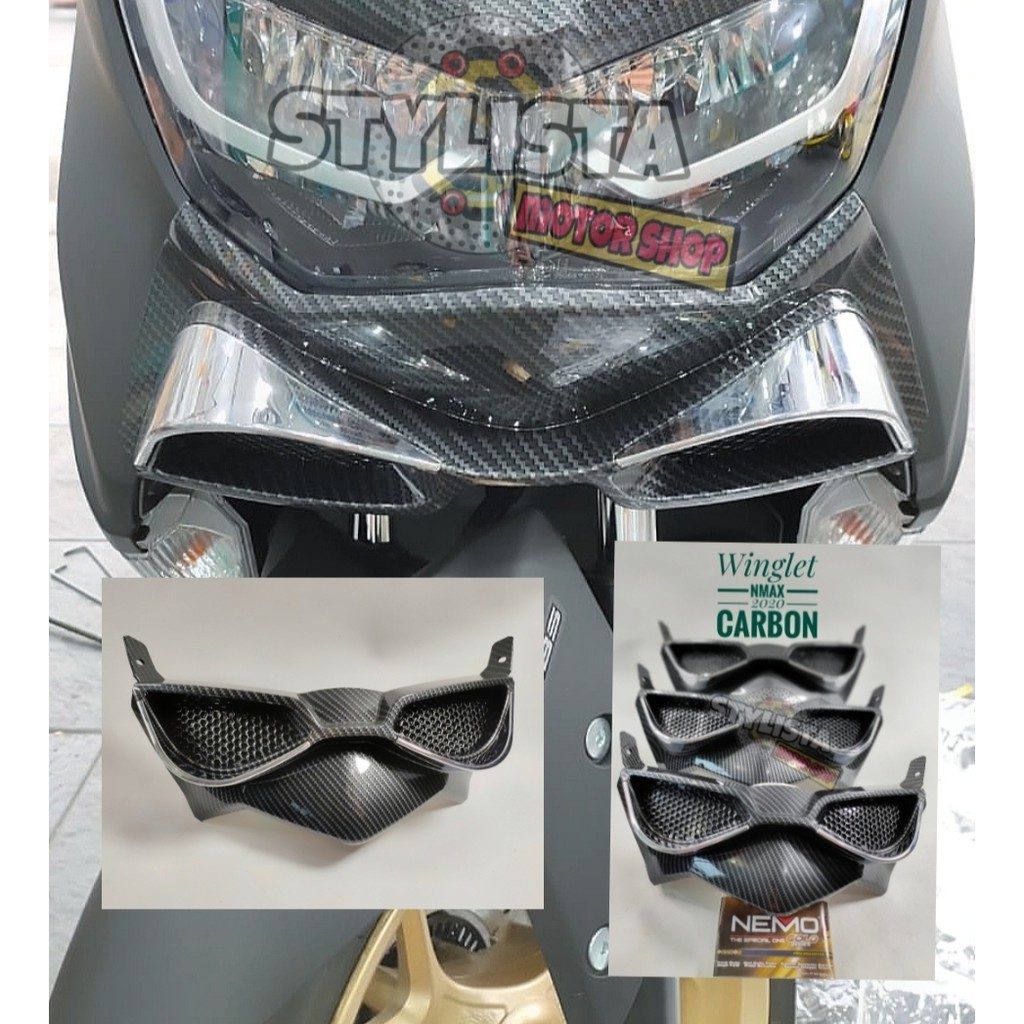 WINGLET NMAX NEW 2020 CARBON NEMO WINGLET ALL NEW NMAX 2020 2021 2022 CARBON