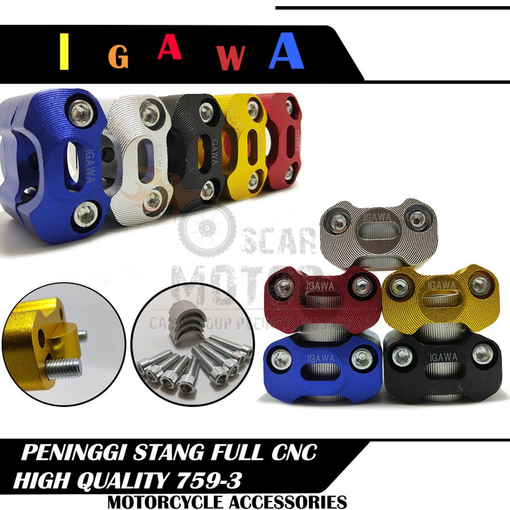 Raiser stang CNC Peninggi Dudukan Stang Fastbar Motor Beat Street Cb150r Pcx Mega Pro Vixion RX king motor