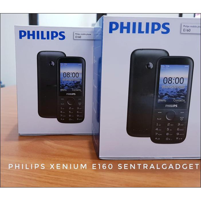 Handphone Philips E160 Xenium Garansi Philips Indonesia By Sg  - Hitam