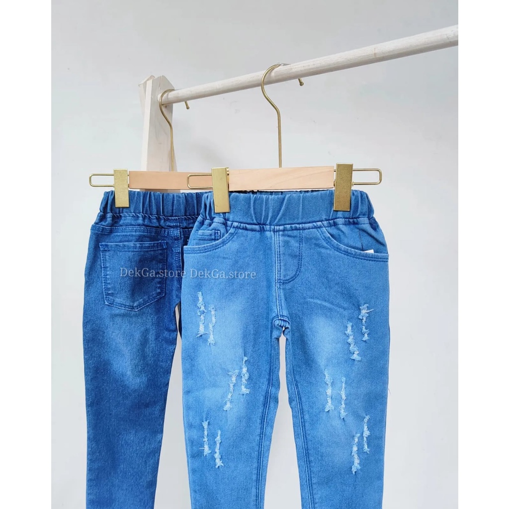 celana Jeans panjang Anak ripped unisex 1th-13thn