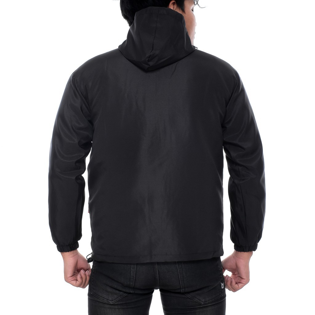 (JAKET ANTI AIR) Jaket Parasut Taslan Cougle Doraemon Original Imazi Waterproof Hitam