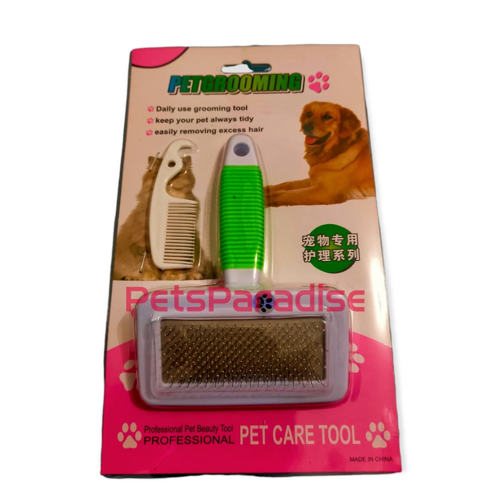 Sisir Grooming Salon Anjing Kucing WHITE Dog Comb Sisir Sikat Kawat