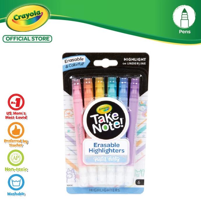 

Crayola 6 Colors Take Note Erasable Highlighter