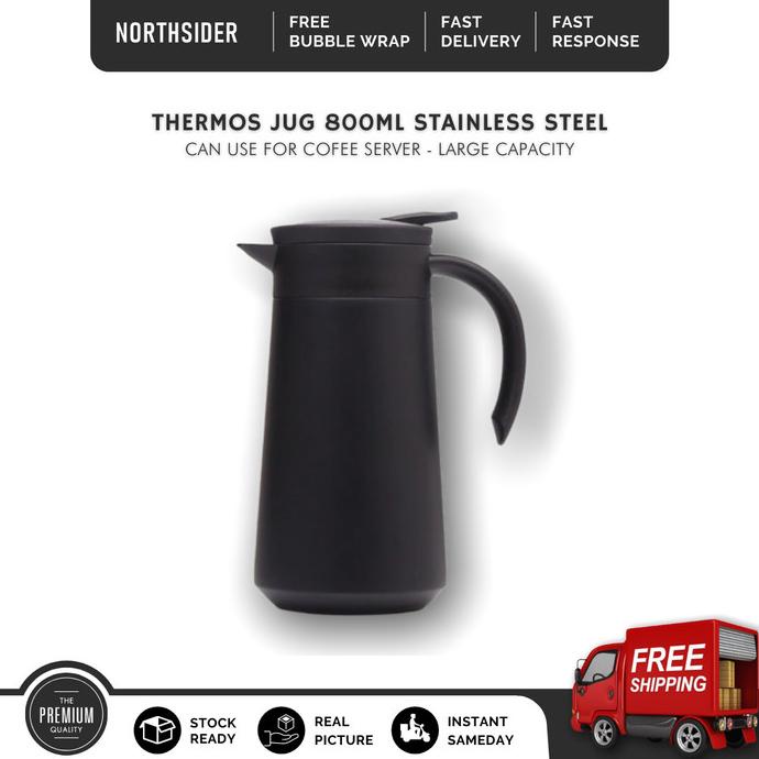 THERMOS WATER JUG 800ML | SERVER KOPI TEKO TERMOS STAINLESS -Diskon Besar