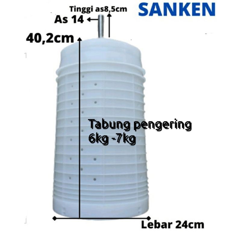 Tabung pengering mesin cuci 6kg-7kg 2tabung  + Ring diameter 24cm as 14mm original