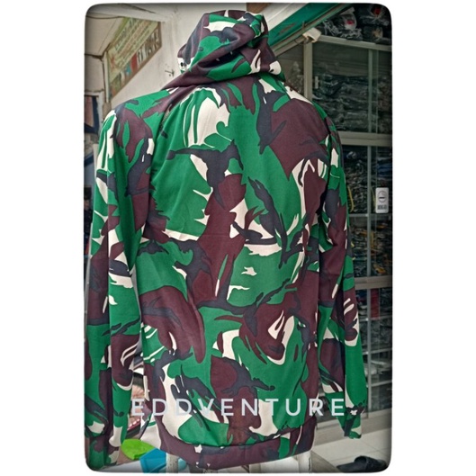 Baju kaos hoodie pria wanita dewasa bahan full dry fit lengan panjang loreng TNI malvinas tactical outdoor kamuflase