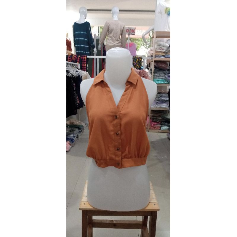 Blouse Sleeveles Casual Branded Sisa Export Termurah