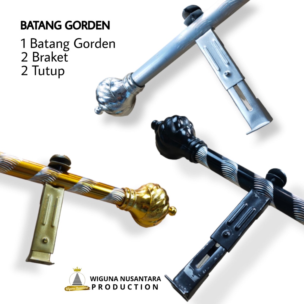 Satu Set Batang Gorden | Rollet Gorden | Besi Gorden