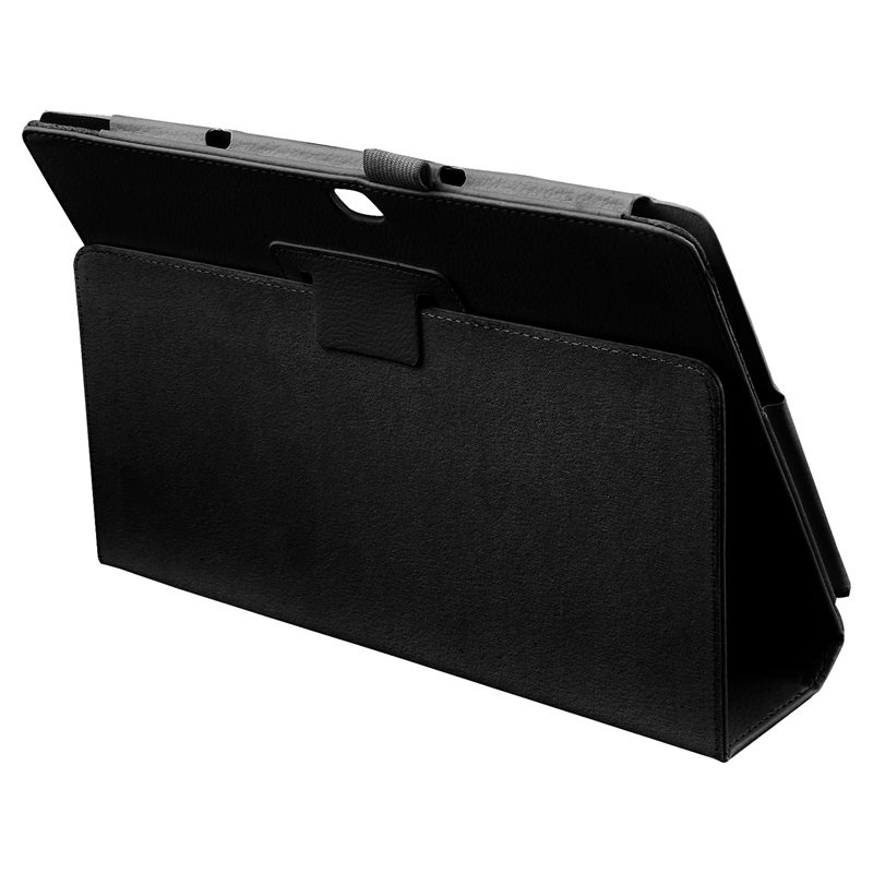 Stand Case Bahan Kulit Warna Hitam Untuk Microsoft Surface 10.6 Windows 8 RT Tablet