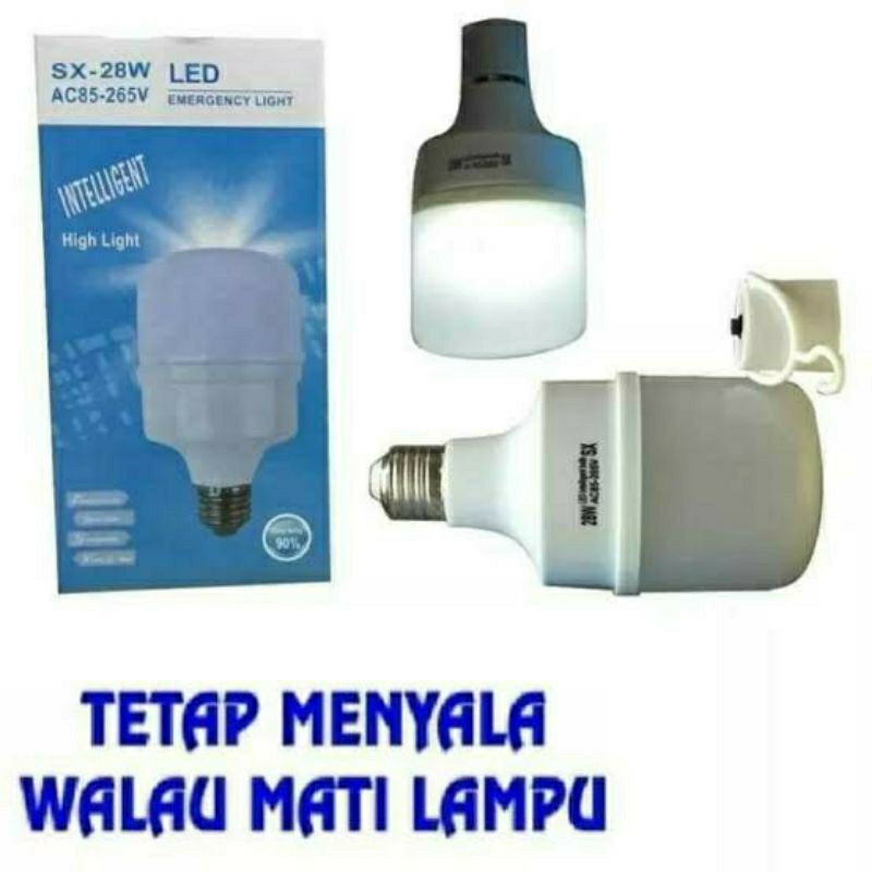 Lampu LED emergency darurat 28 watt sentuh gantung tetap nyala walau mati lampu SX super terang hemat energi