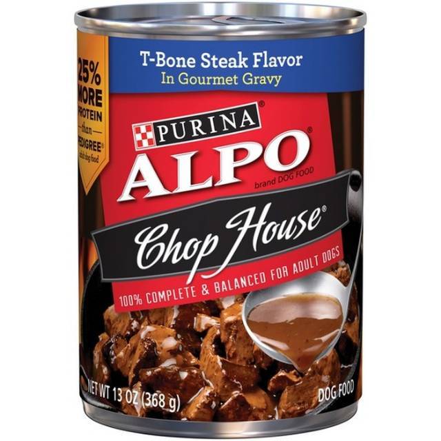 Alpo Kaleng Chop House T Bone Steak Flavor In Gourmet Gravy 368 Gr 13 Oz Shopee Indonesia