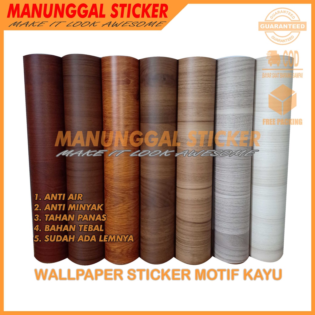 STIKER KAYU UNTUK DEKORASI MEJA LEMARI FURNITURE LEBAR 122CM