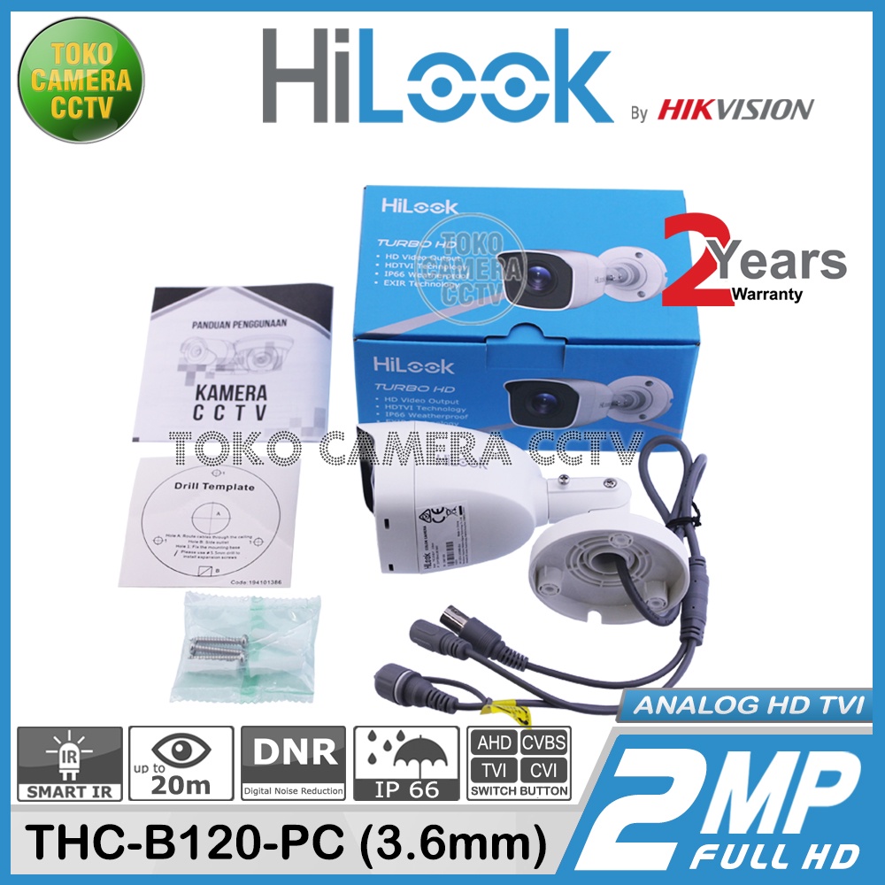 CAMERA CCTV HILOOK 2MP FULL HD 1080P KAMERA CCTV OUTDOOR HILOOK 2MP