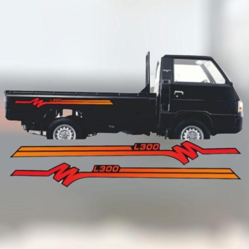 Striping Mobil Mitsubishi L 300 Pickup Sticker Bak Mobil L300 Tahan Pernis Print Cutting