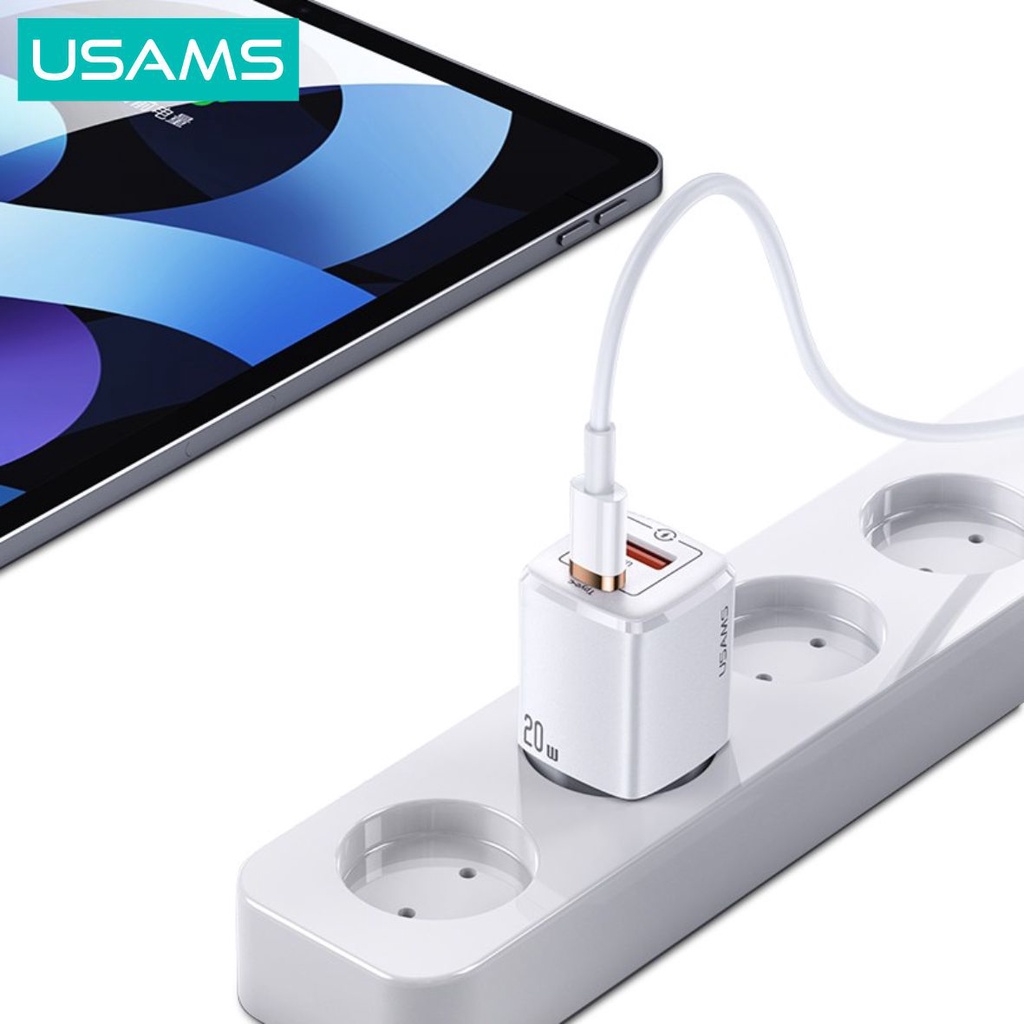 USAMS T37 Adapter Charger Fast Charge Super Si QC3.0 + PD 20W