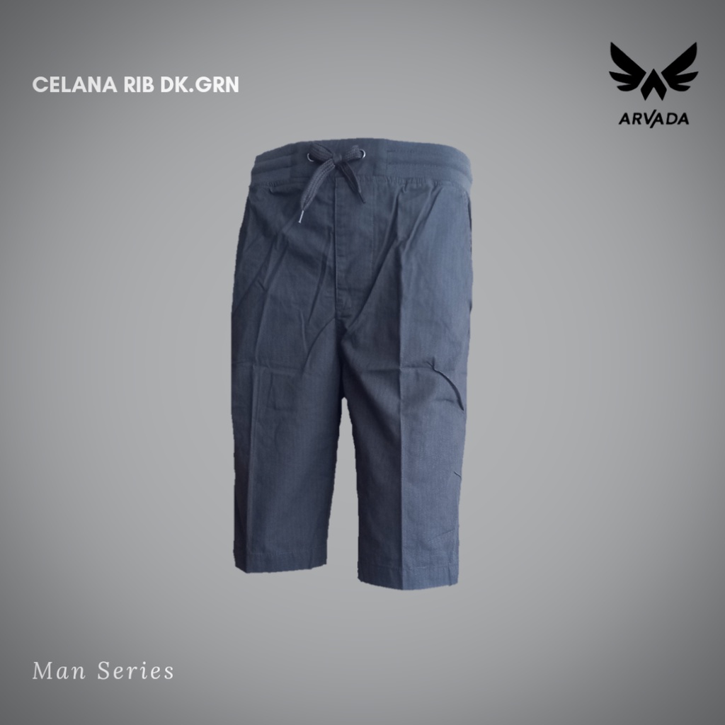 Arvada Short Pants Rib Basic Dk Green | Celana Pendek Rib