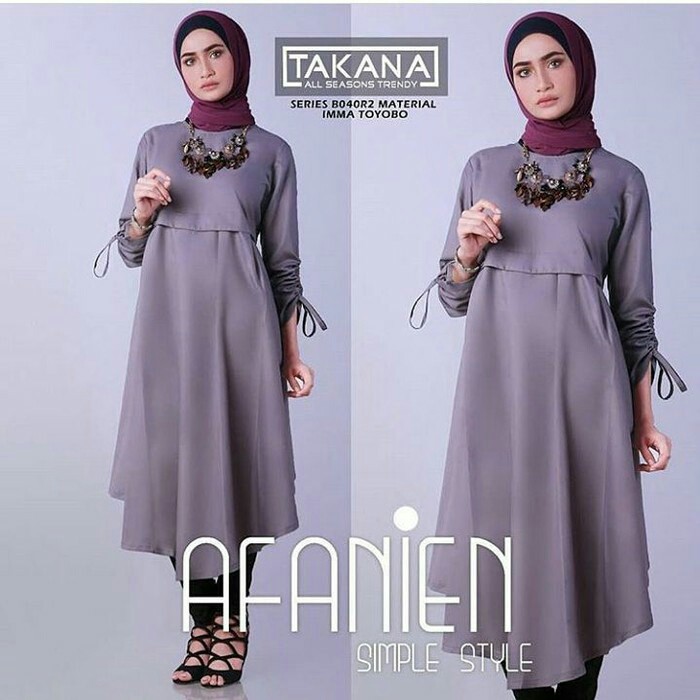 [Best Seller] Gamis Nibras NB 141 Promo Diskon 10% Ready Warna Hitam Navy Abu Tua Abu Muda dan Marun