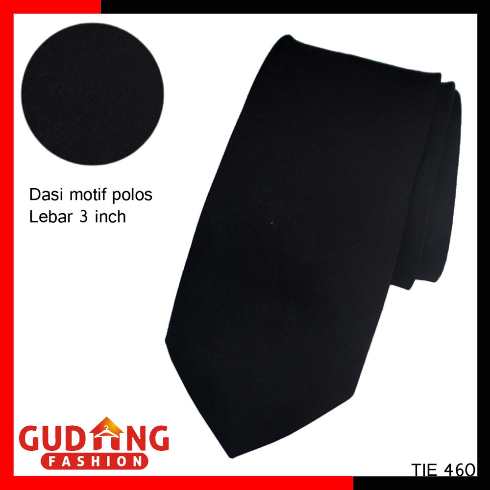 Dasi Panjang Polos 100% Silk Ukuran Medium - Lebar 3&quot; (COMB)