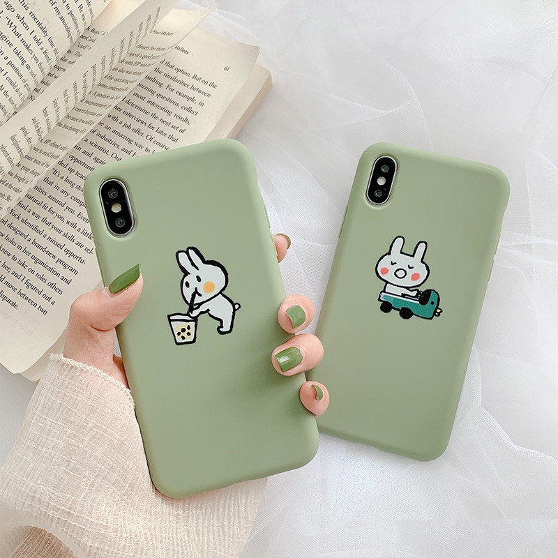 Casing Soft Case Silikon Motif Kelinci Lucu Untuk Iphone 6 6s