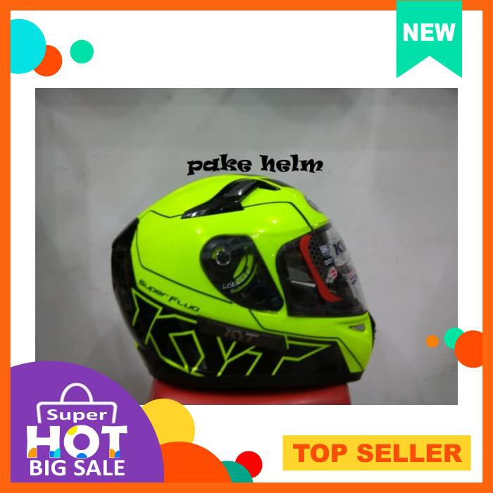 Helm Kyt K2 Rider Super Fluo Yellow Fluo Full Face