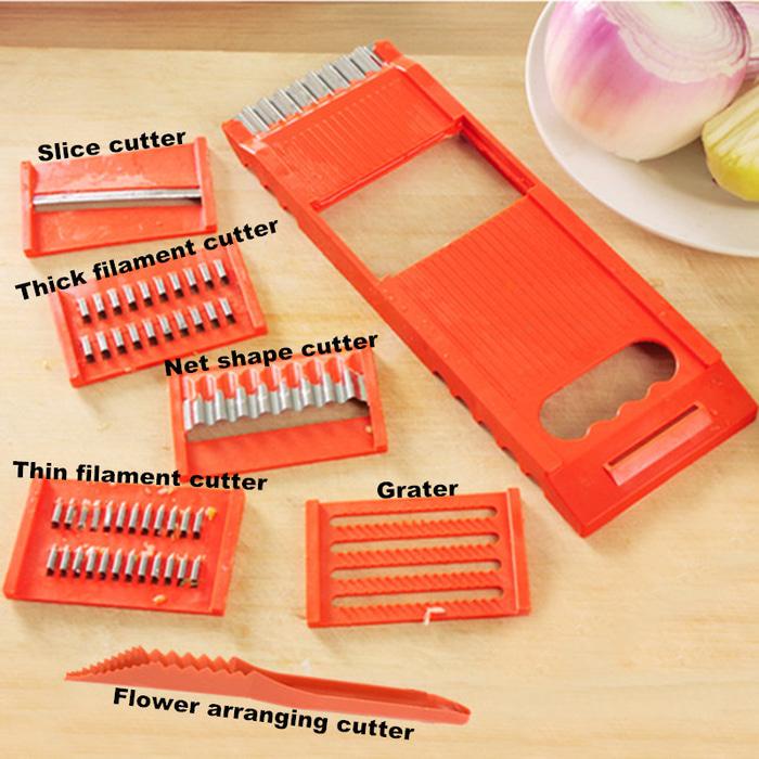 Parutan Serbaguna 5in1 Parutan sayur Multifungsi Alat parut sayur buah slicer peeler