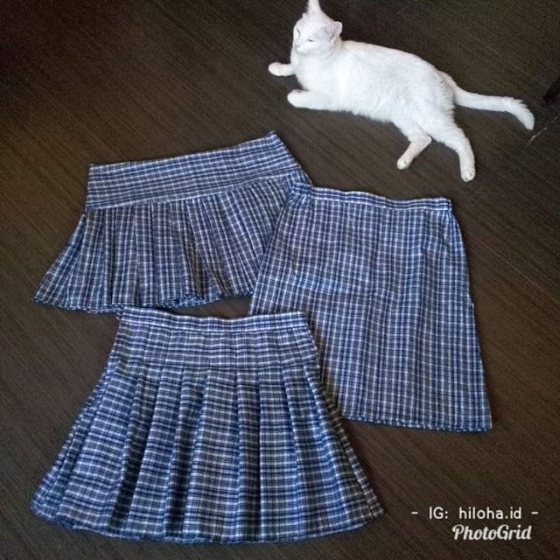 KOREAN SKIRT/PLAID SKIRT/TENNIS SKIRT/ROK KOTAK KOTAK/
