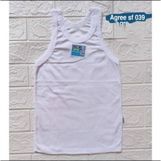 3 Pcs Singlet Agree SF 039 - Kaos Dalam Anak Laki Laki / Perempuan - Warna Putih