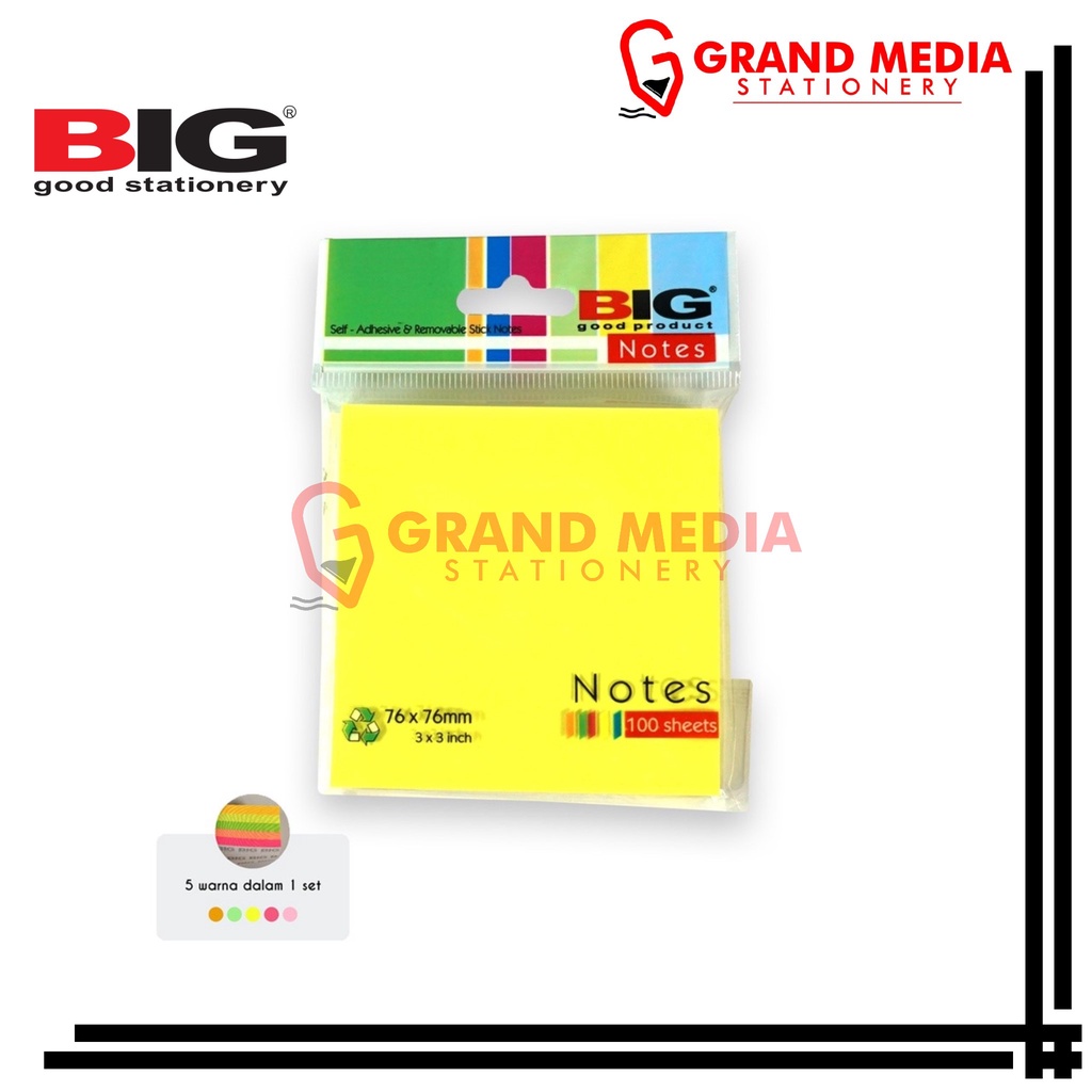 

[GRAND MEDIA] STICKY NOTES BIG TUMPUK 76x76mm