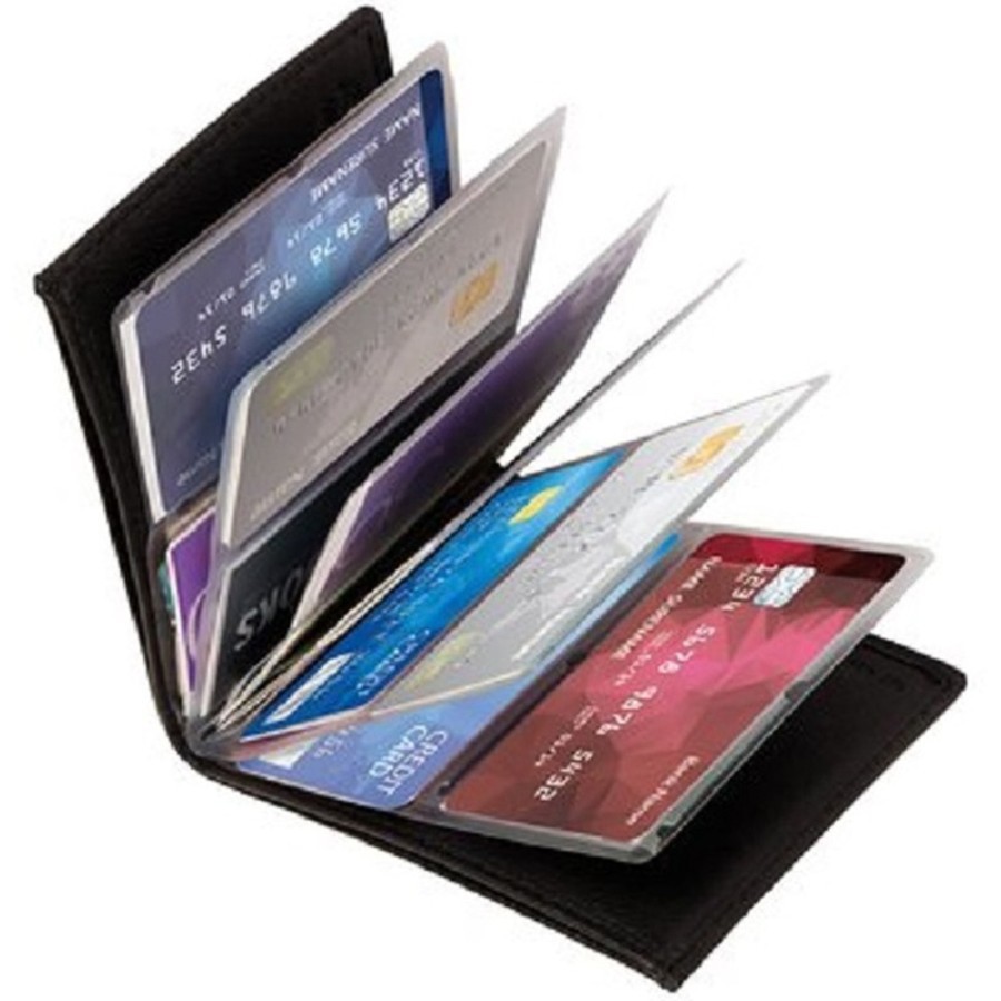 Dompet Kartu Kredit uang dan ATM Wonder Wallet Hitam Muat banyak