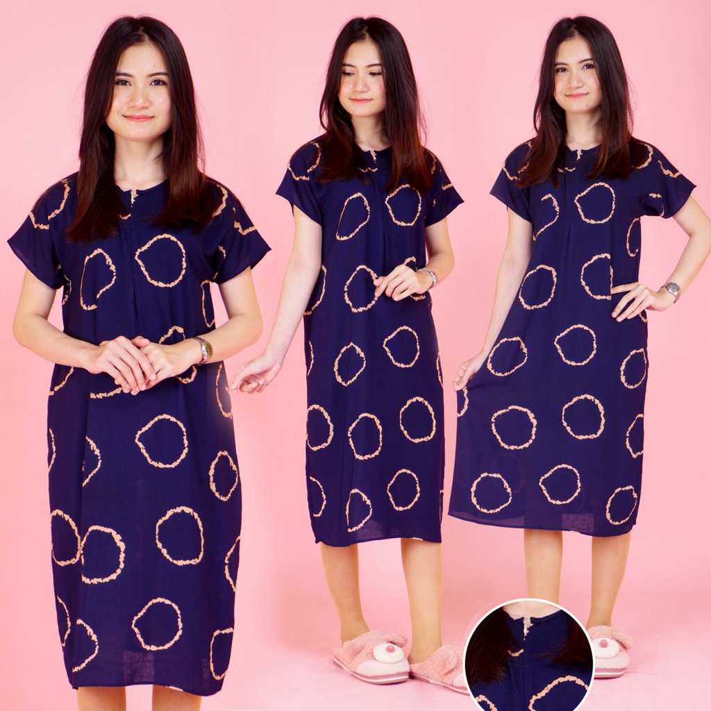 Terlaris Daster Manohara LD 105 Resleting Depan | Rayon Lembut | Daster Andin Ikatan Cinta Terbaru |