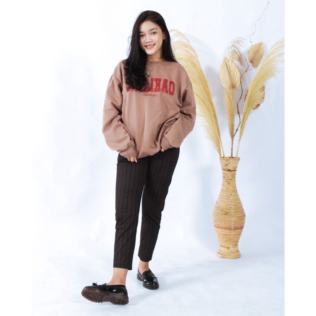 TokoMilkan - Sweater Crewneck Wanita &amp; pria OAKLAND | Sweater CN Sweatshirt Fleece