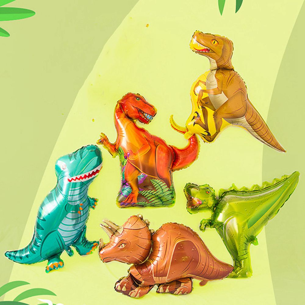 Balon Bentuk Dinosaurus 4d Bahan Aluminum Foil Untuk Dekorasi Pesta Ulang Tahun Anak