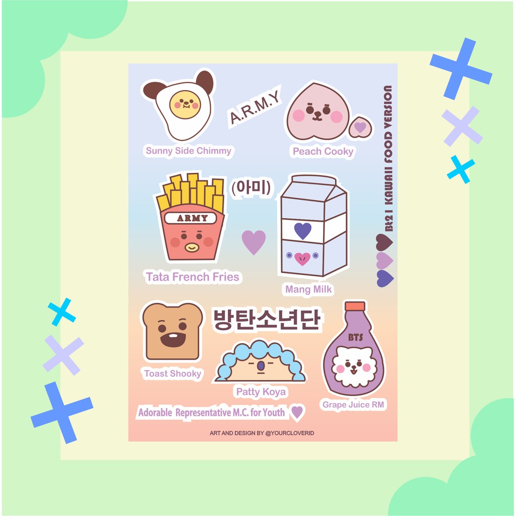

BT21 Kawaii Food Sticker