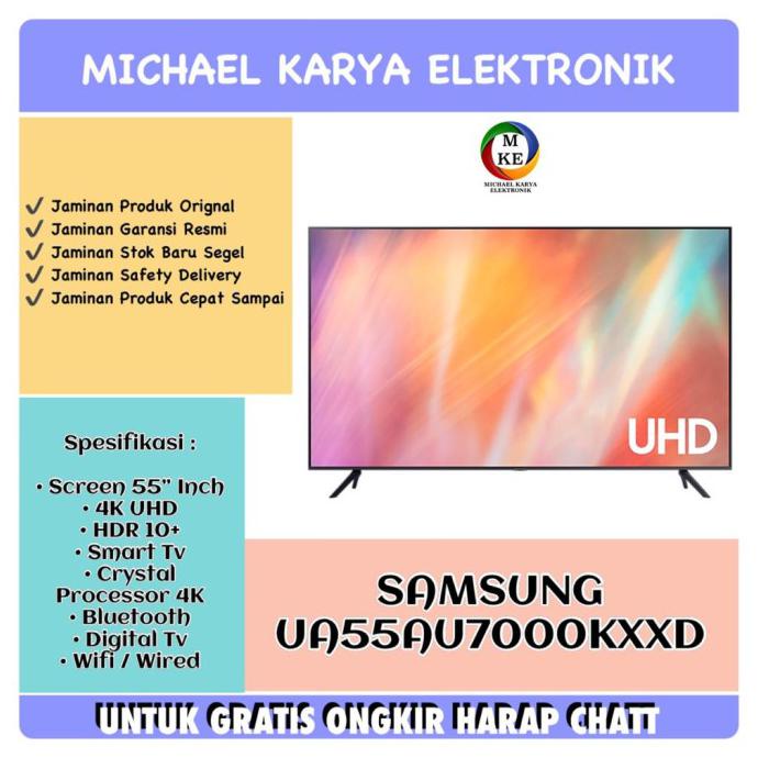 SAMSUNG 55AU7000 4K UHD SMART TV 55 Inch UA55AU7000KXXD Samsung 55 |Televisi