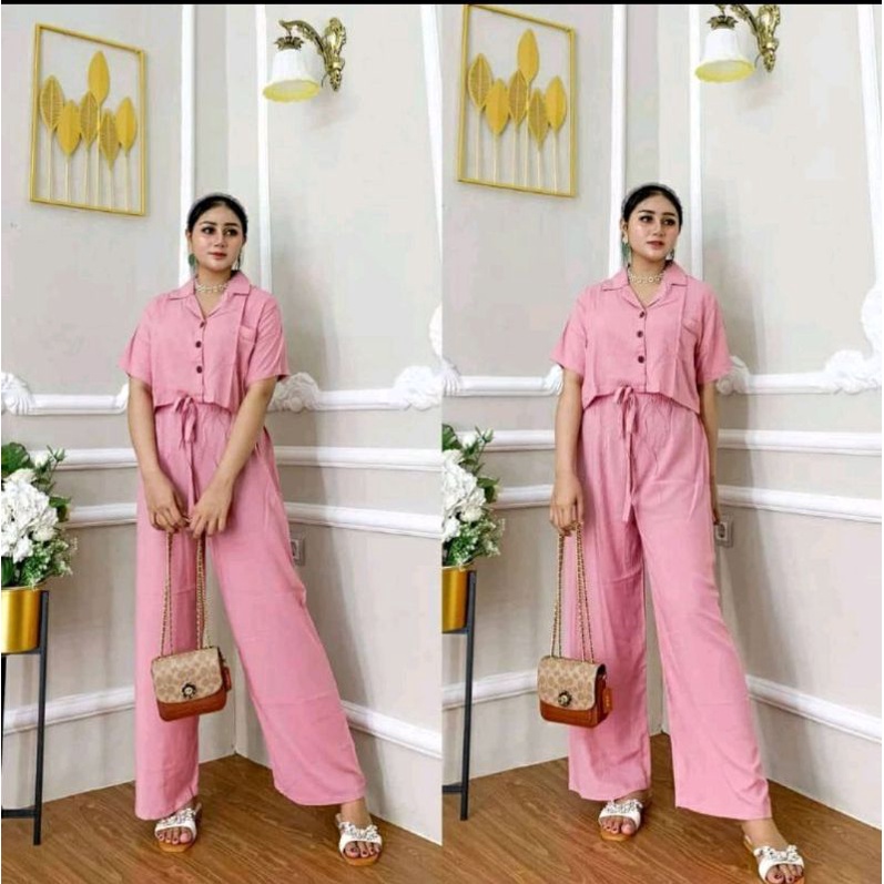 New piyama arab setelan lulu by dlusia / GROSIR SETELAN CP ARAB RENDA LULU BUSUI / DASTER ARAB-Set crop pink