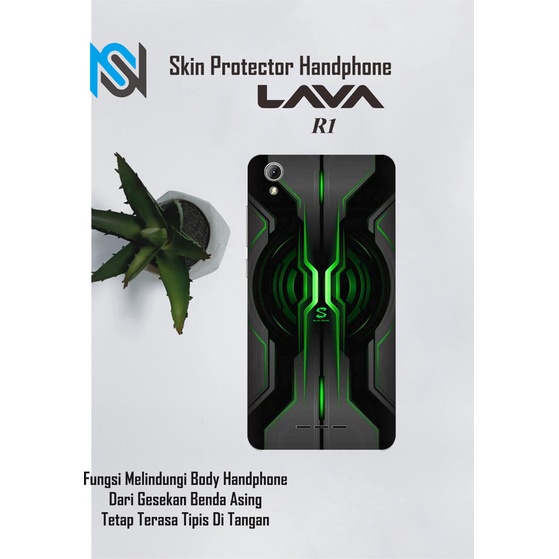 Isi 2pcs Garskin Hp Lava R1 Motif wall - Free Custom Motif