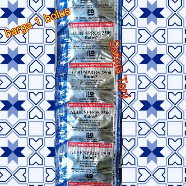 

[] Albenpros 2500 bolus (harga 1 bolus) rasa blueberry Diskon 2020