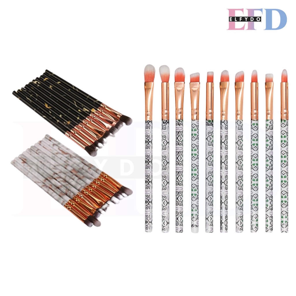 ELFYDO Kuas SET B Kuas Makeup Set Make Up Brush Kuas Makeup Multifungsi Kuas Concealer Eyeshadow Foundation ISI 10PCS