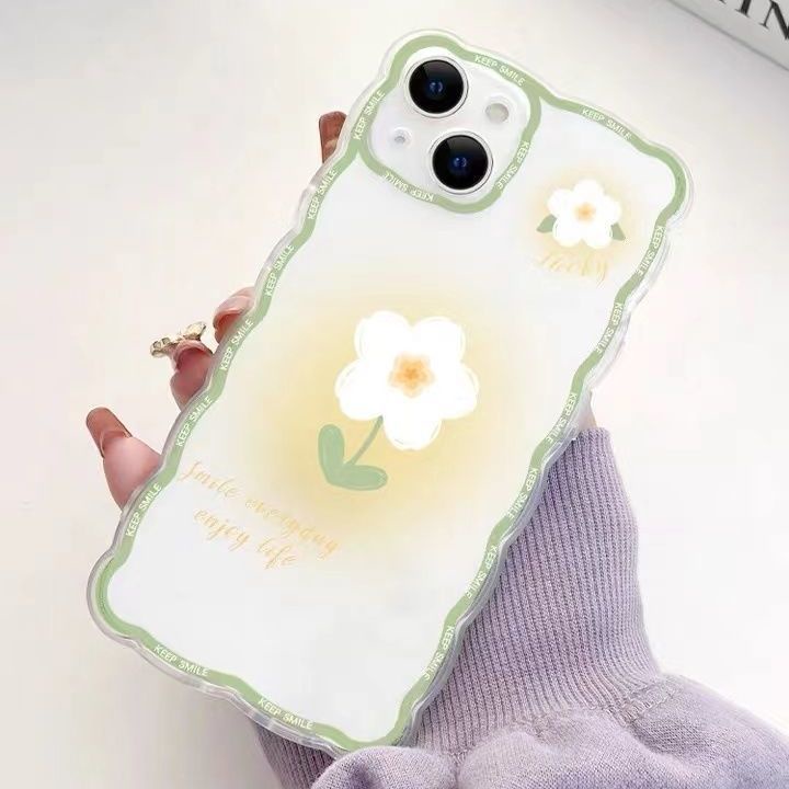 Case Pelindung Handphone Motif Bunga Untuk IPhone 13 / 12 Pro Max / 11 / XS / XR / X / 8 / 7 / 6 Plus